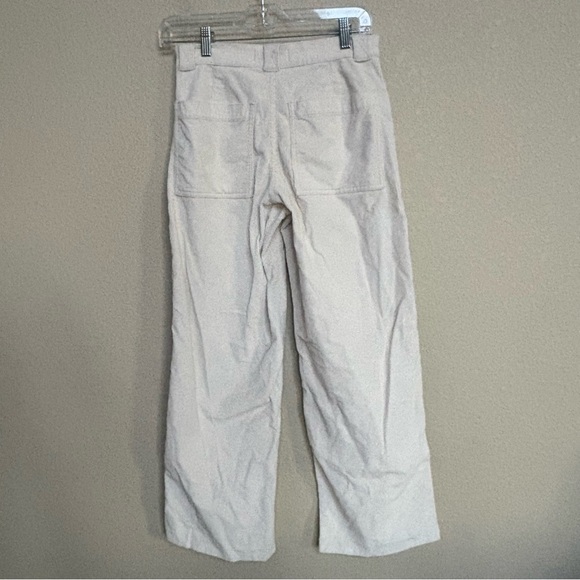 Madewell Emmett Wide-Leg Corduroy Pants Ivory Cream P26 Classic Petite Boho - Picture 5 of 14
